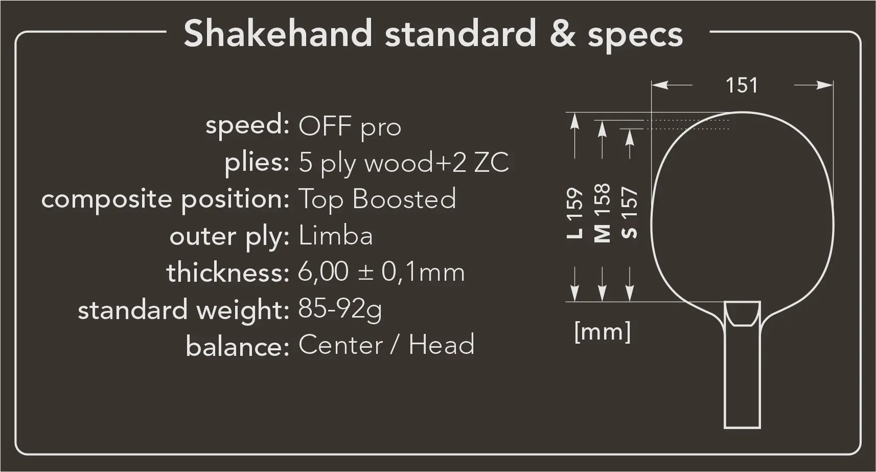 Handmade Table Tennis Blade Zenith 6.0 – Zylon-Carbon OFF pro
